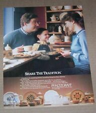 1984 print ad - Pfaltzgraff stoneware dinnerware little girl family Advertising picture
