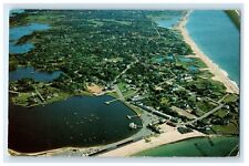 1950 Air View of Little Narragansett Bay, Watch Hill, Rhode Island RI Postcard picture