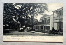VINTAGE POSTCARD - CONGREGATIONAL CHURCH GRAND STREET WEST SUFFIELD, CONNECTICUT picture