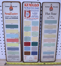 Vintage Kem-Tone Kem-Glo Advertising Paint Panel Boards Lot x3 W/ Original Paper picture