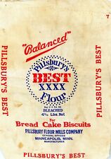 Vintage Advertising Pillsbury Floor 4 9/10 lbs Cloth Sack, Bag, Good Cond picture