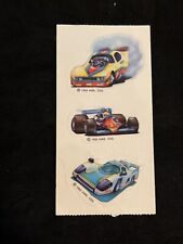 Vintage 80’s Hallmark RACE CARS Sticker Strip- Rare & HTF picture