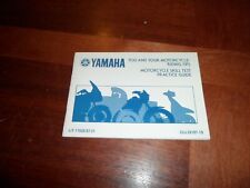 Vintage 1989 Yamaha Motorcycle Skill Test Practice Guide Riding Tips Booklet picture