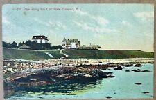 Cliff Walk, Newport Rhode Island 1908 Vintage Postcard picture