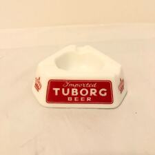 Tuborg Beer Ashtray White Opalex Made In France picture