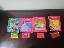Vintage Walt Disney Read-Along Books and Cassette Tapes Lot Of 4. picture