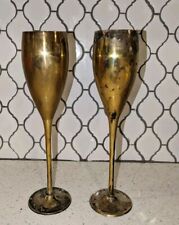Vintage Brass Glasses Made In India, Toning.   picture