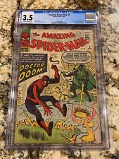 AMAZING SPIDER-MAN #5 CGC 3.5 OW/WH PAGES 1ST DR DOOM CROSSOVER HUGE MARVEL KEY picture