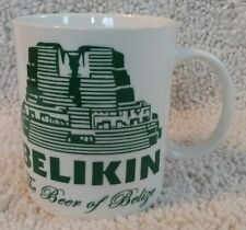 Belikin The Beer of Belize White Cup Green Print 10 1/2 oz Excellent Condition picture