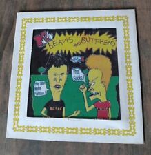 Vintage 1990's MTV Beavis And Butthead Carnival Fair Prize Glass Wall Picture picture