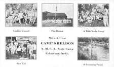 Columbus, NE Nebraska CAMP SHELDON~YMCA CAMP Kids~Sick Call~Bible Study Postcard picture