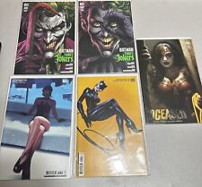 Lot Of 5 DC Comic Books Catwoman Variants Three Jokers + picture