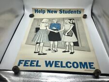 Original 1956 Courteous Living Poster: HELP NEW STUDENTS james palmer 18x24 picture