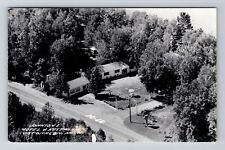 Ontonagon MI-Michigan RPPC Aerial Johnson's Motel Real Photo 1966 Old Postcard picture