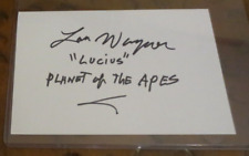 Lou Wagner Lucius in Planet of the Apes 1968 signed autographed 4x6 index picture