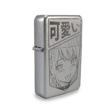 BRAND NEW -  DESIGNED BRUSHED STYLED CIGARETTE PETROL LIGHTER - Cute anime  picture