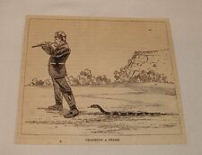 1884 magazine engraving ~ CHARMING A SNAKE picture