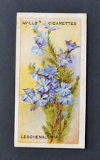 1913 Wills' Cigarette Card Australian Wildflowers No. 45 Leschenaultia picture