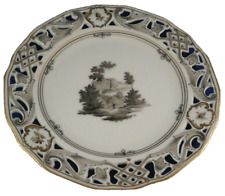 Antique Augarten Vienna Original Scenic Plate Porcelain Porzellan Teller Scene picture