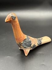 Vintage Tonala Pottery Mexican Folk Art Hand Painted Dove Bird Figurine picture