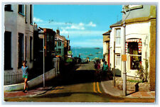 Isle of Wight England Postcard High Street Sea View 1970 Vintage Posted picture