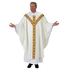 Satin Avignon Collection Semi - Gothic Chasuble Off white Polyester Size:59 x 51 picture