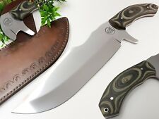 RARE HANDMADE GIANT HUNTING SURVIVAL COMBAT BOWIE KNIFE MICARTA GRIP COVER picture