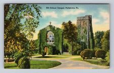 Pottstown PA- Pennsylvania, Hill School Chapel, Religion, Vintage Postcard picture