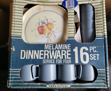 Vintage Brookpark Melamine Old Orchard Dinnerware 16 Pc Dish Set In Original Box picture