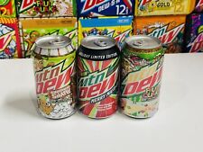 🎄Mountain Dew Rare/Discontinued Full 12oz Christmas Cans Lot w/ Merry Mash Up picture