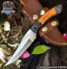 CSFIF Custom Skinner Knife 440C Steel Hard Wood Wooden Bolster Hiking picture