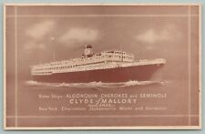 Clyde Mallory Lines~Sister Ships Algonquin-Cherokee-Seminole~Large Ship~c1910 picture