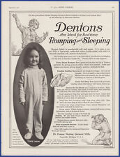 Vintage 1926 DENTON'S Romping Sleeping Garments Children's Clothes 20's Print Ad picture