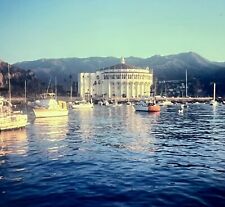 Catalina Island Art Deco Casino Sailboats Boats Avalon Harbor 1982 35mm Slide picture