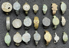 SET OF RARE ANCIENT ROMAN BRONZE RINGS 21 PCS. Inserting stones picture