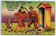 Postcard WW2 Military Comic For the Last Time Lady I'm Telling You... A8 G103 picture
