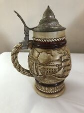 Vintage Nautical Ship Avon Beer Stein Handcrafted Made in Brazil 1977  picture
