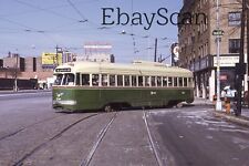 Original 35mm Kodachrome Slide SEPTA Philadelphia Trolley Street Scene 1971 picture