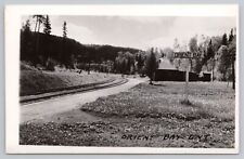 RPPC Postcard - Orient Bay, Ontario - Railroad Tracks picture