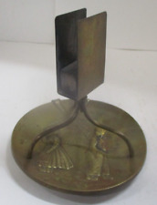 Vintage Brass? Ashtray and Match Holder With Windmill Design picture