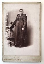 Antique Cabinet Card Larger Woman Victorian Era Argyle MN Possibly Pregnant? picture