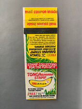Vintage 1970s-1980s Stamp Collecting Tonga Banana Stamp Matchbook Cover 70s 80s picture