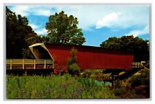 Winterset IA Iowa Cedar Covered Bridge Madison Country Unposted Chrome Postcard picture