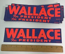 Original 1968 GEORGE WALLACE US Presidential CAMPAIGN Unused BUMPER STICKER  picture