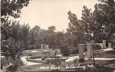 Gothenburg Nebraska~West Park Paths & Pillars~Fountain~1920s Real Photo~RPPC picture