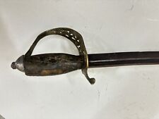 1919 Antique Saber Sabre Damascus Wootz Sword Old Rare Collectible picture