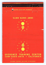 40-Strike Vintage Matchbook Ordnance Training Center Camp Santa Anita CA picture