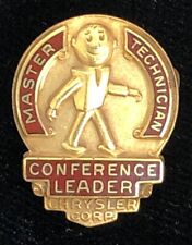 Vtg CHRYSLER CORP Master Technician Conference Leader Numbered Pin 1/10 10KGF picture