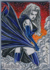 2011 5Finity Lady Death Sketch Card by Marat Mychaels AE picture