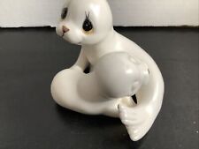 VTG Mother & Baby Pup White Seal Figurines Made in Mexico by Oxford 4” X 4” (1) picture